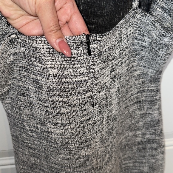 ALMOST FAMOUS -Womens Black Jersey Zippered Ribbed Body Con Dress size Large - Picture 9 of 11